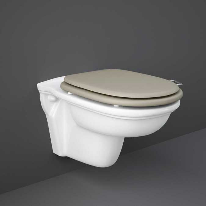 Washington Wall Hung WC with Soft Close Seat Cappuccino - RAK Ceramics