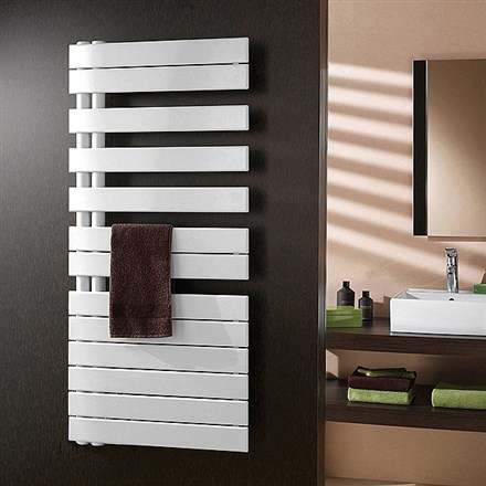 Zehnder Roda Spa Asymmetrical Designer Towel Rail 805 x 550mm Right Hand - White