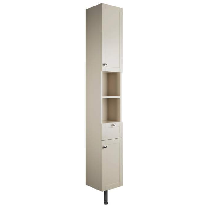 Bali 300mm 2 Door Tall Unit - Matt Latte