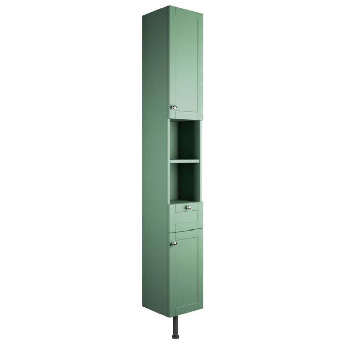 Bali 300mm 2 Door Tall Unit - Matt Sage Green