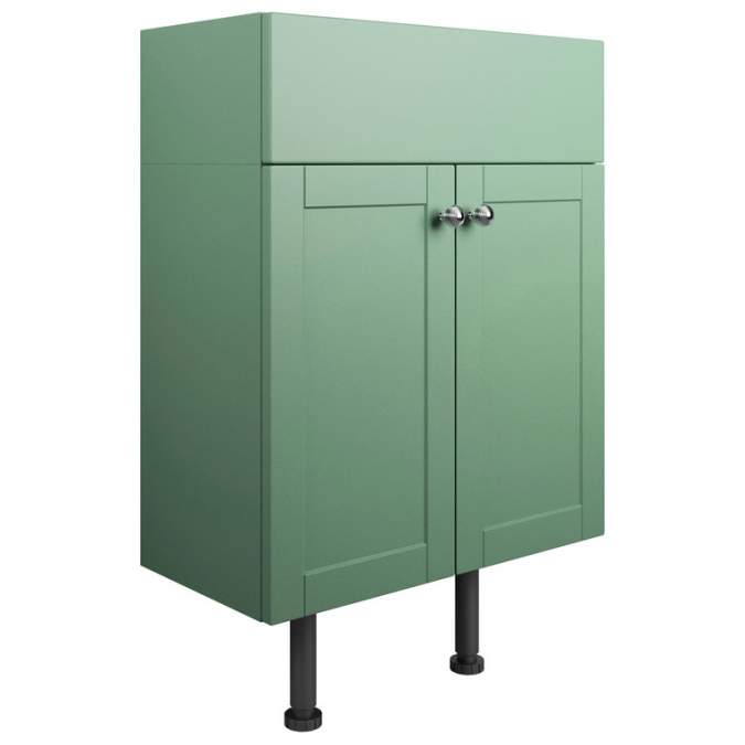 Bali 600mm 2 Door Basin Unit - Matt Sage Green