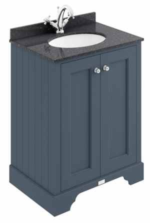 Bayswater 600mm 2-Door Traditional Basin Cabinet - Stifkey Blue