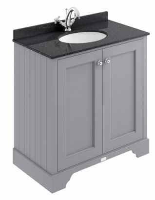 Bayswater 800mm 2-Door Traditional Basin Cabinet - Plummett Grey