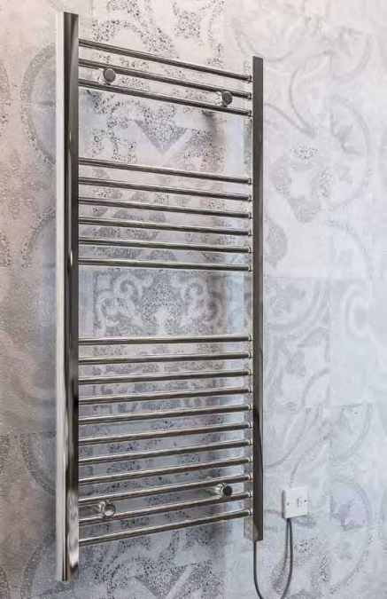 Eastbrook Biava 1100 x 600 Chrome Dry Element Electric Towel Radiator