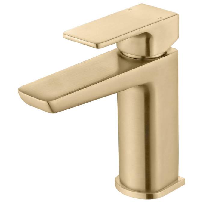 Buff Mono Basin Tap - Brushed Brass