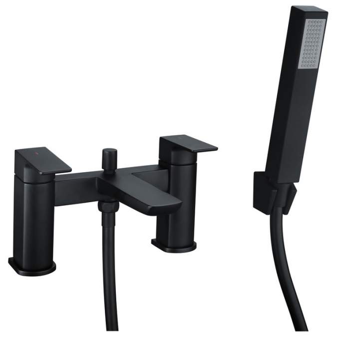 Buff Bath Shower Mixer - Matt Black