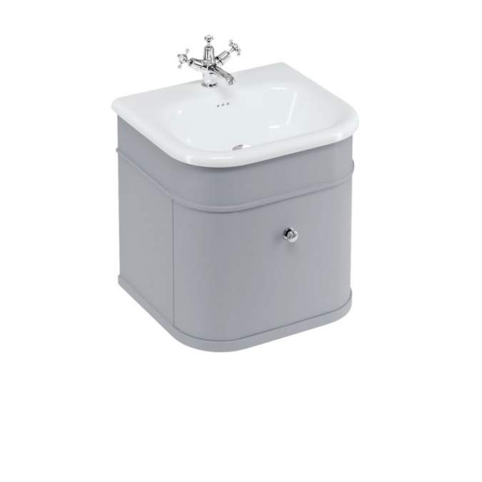 Burlington Chalfont Matt Grey 550mm Single Drawer Traditional Vanity Unit & Basin 