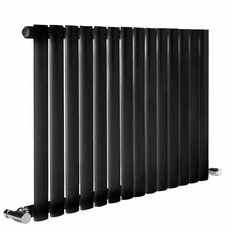 Cove Single Sided 550 x 413mm Designer Radiator Anthracite Texture - DQ Heating