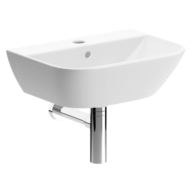 Crest 450x320mm 1TH Cloakroom Basin & Bottle Trap