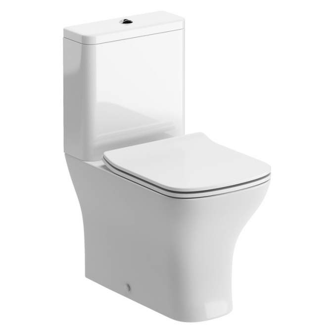 Crest Closed Coupled Fully Shrouded Toilet & Slim Soft Close Seat