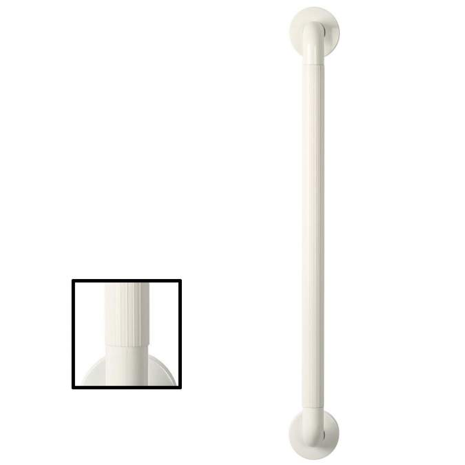 Croydex Grab Bar 600mm - Ribbed Grip - White - ABS