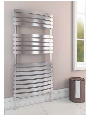 Eastbrook Staverton 1800 x 600mm Curved Designer Towel Rail - Chrome - 41.0237