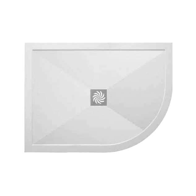 Ultra-Slim 1200 x 800mm Offset Quadrant Shower Tray - Right Hand