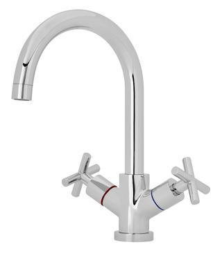 Nuie Dual Cross Head Kitchen Sink Mixer Tap (KC320)