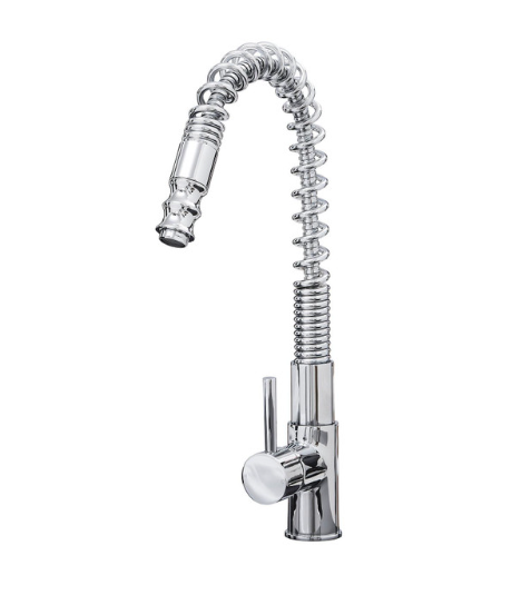 Durham Chrome Pull Out Spray Single Lever Spring Kitchen Sink Mixer Tap