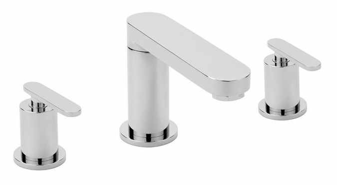 Sagittarius Eclipse 3 Hole Basin Mixer Tap with Sprung Waste