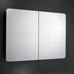 800mm Bramham 2-Door Stainless Steel Mirrored Bathroom Cabinet, Frontline Bathrooms