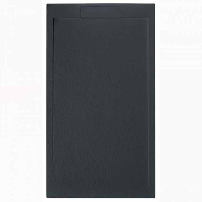 Giorgio Lux Graphite Slate Effect Shower Tray - 1600 x 800 - Concealed Waste