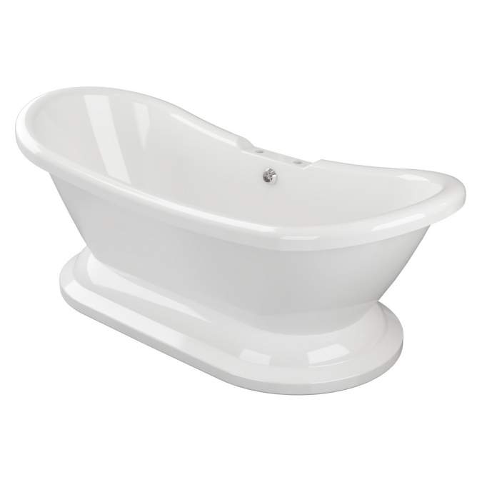 Gressingham 1760mm Freestanding Boat Bath - White