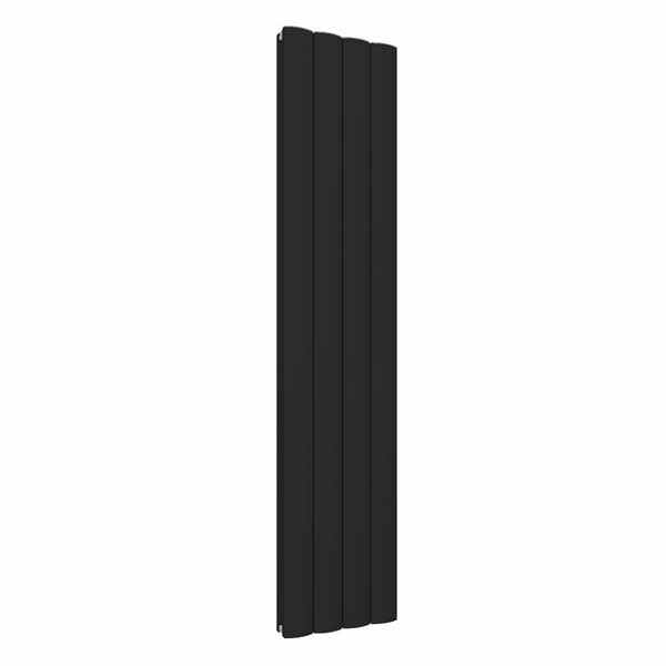 Eastbrook Guardia 1800 x 375 Matt Black Vertical Radiator