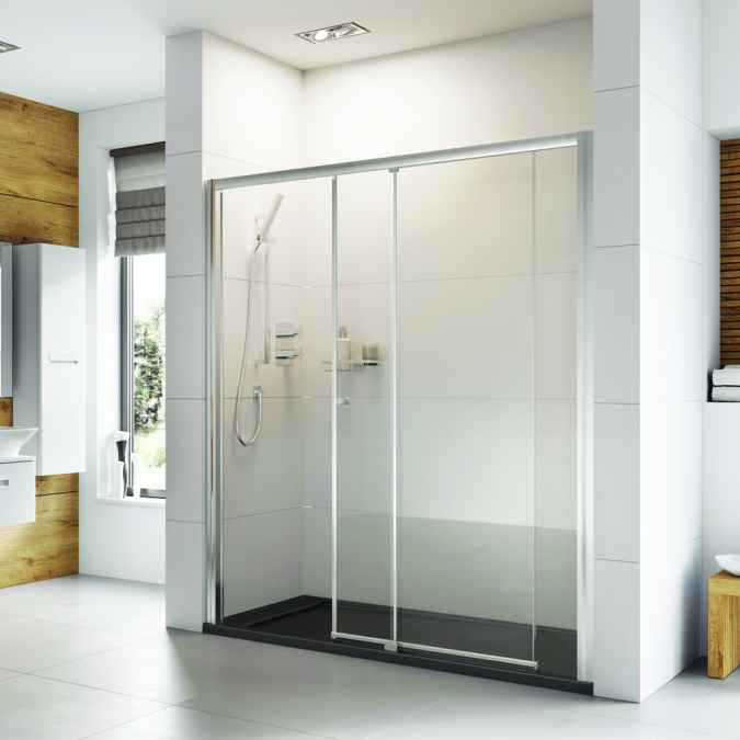 Haven6 1500mm Level Access Sliding Shower Door, Left Hand