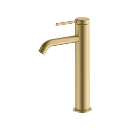 Britton Hoxton Slim Washbowl Basin Mixer Brushed Brass