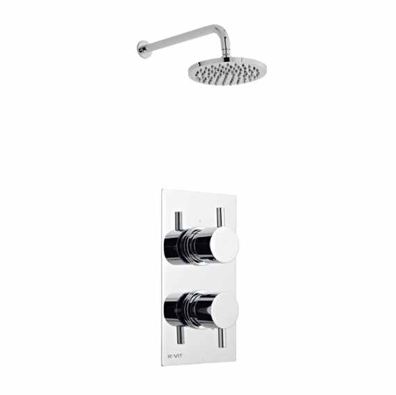 Plan Thermostatic Concealed Shower Valve Fixed Rain Head - Kartell UK