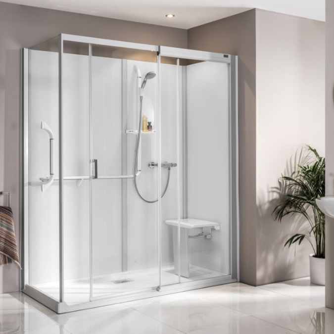 Kinedo Kinemagic Serenity + Glass Sliding Shower Pod - 1700 x 700mm