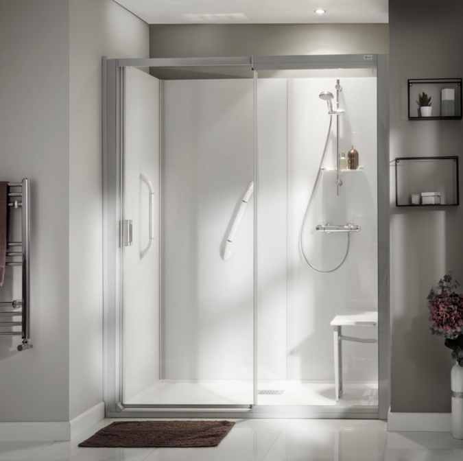 Kinedo Kinemagic Serenity Glass Sliding Recess Shower Pod - 1400 x 900mm