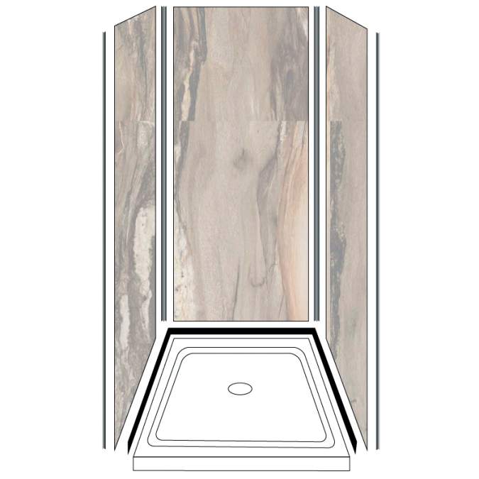 Multipanel Economy 10mm 3 Sided Wall Panel Kit