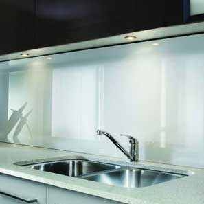 Lustrolite Toughened Glass Hob Splashback - Arctic White