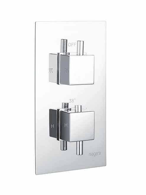 Niagara Observa Chrome Twin Concealed Shower Valve - Single Outlet