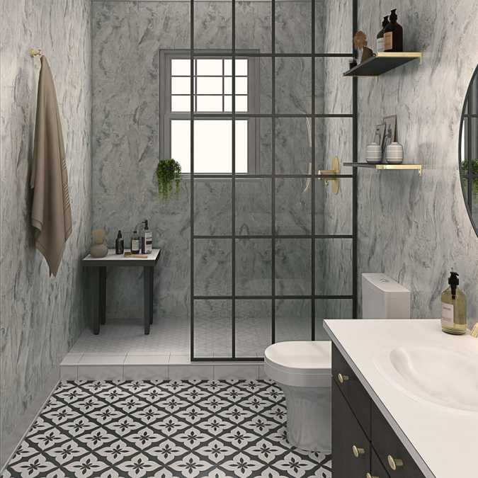 Perform Panel Stratus Marble 1200mm Bathroom Wall Panels