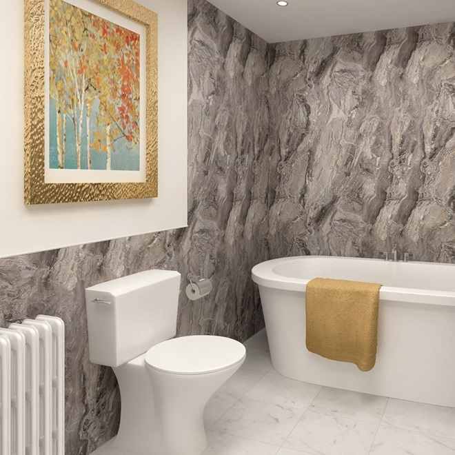 Perform Panel Toffee Marble 1200mm Bathroom Wall Panels