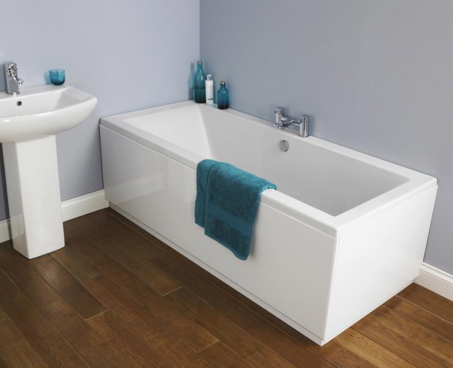 Asselby Square Double Ended Bath - 1800 x 800mm - NBA214 - Nuie