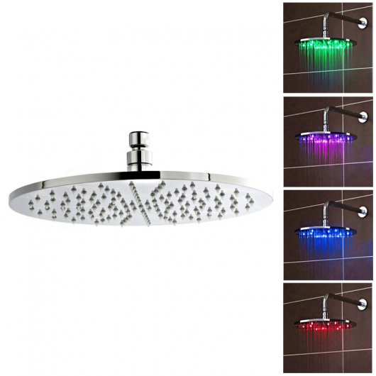 Round LED Fixed Shower Head 300mm STY071 Nuie