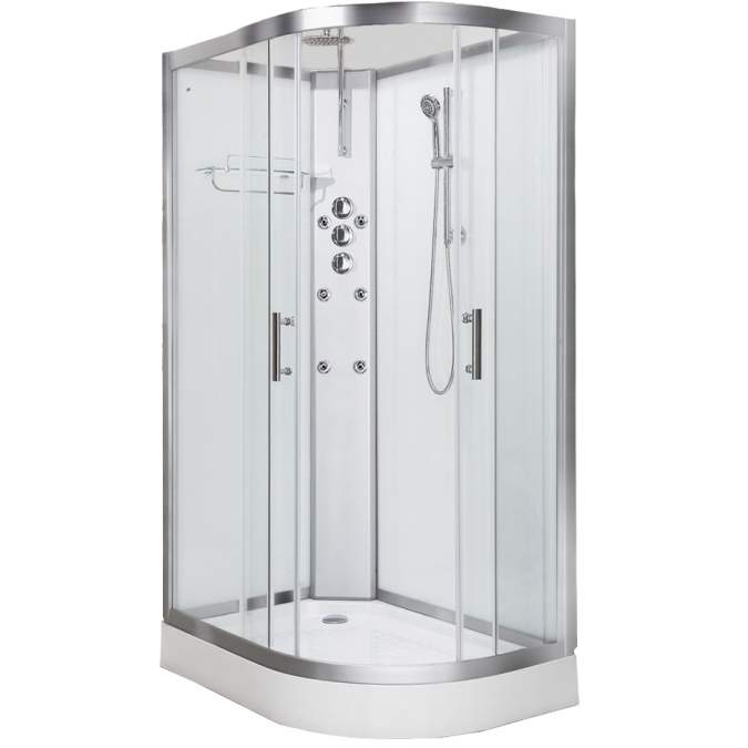 Vidalux Pure 1200 Hydro Massage Shower Cabin - 1200 x 800mm - Left Handed - White