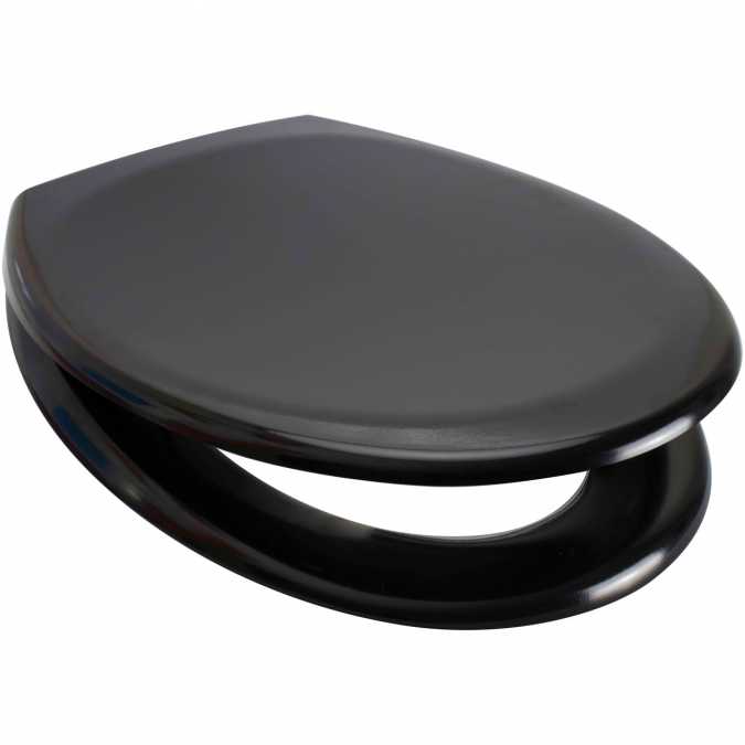 Rainbow Soft Closing Toilet Seat in Black - 84490 - Euroshowers