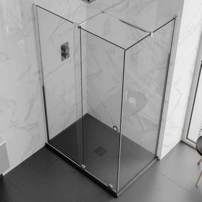 1500mm Rolla 8 Frameless Sliding Door Corner Enclosure - Aquadart