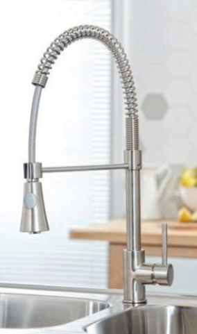 Rycka Spring Pull-Out Kitchen Mixer Tap - Brushed Nickel - Signature Series