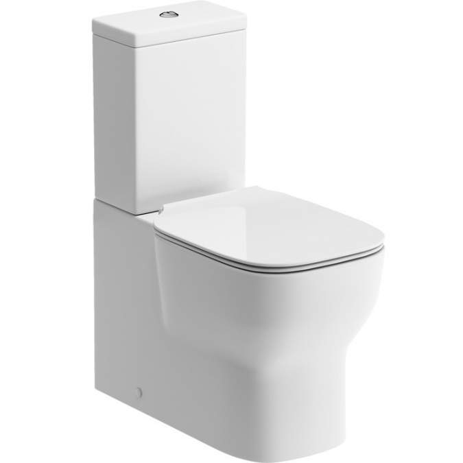 Saxony Closed Coupled Fully Shrouded Toilet & Soft Close Seat