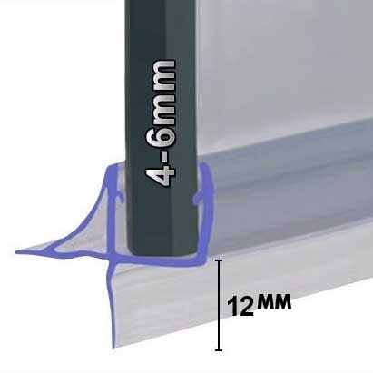 SEAL004 Suitable for 4-6mm Glass - Gaps upto 12mm - Replacement Shower Seal