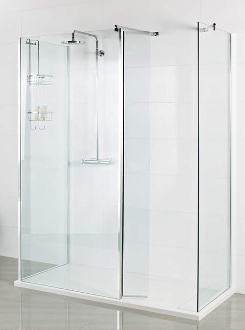 Roman Showers Select 400 Pivoting Deflector Panel 443mm Width (8mm Glass) 