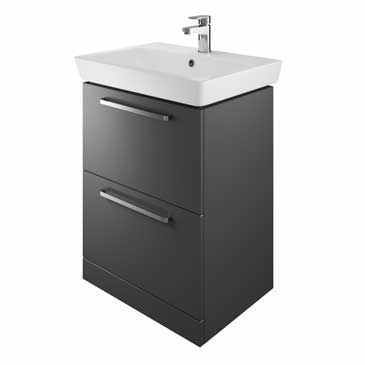 The White Space Floor Standing Vanity Unit - 600mm Charcoal