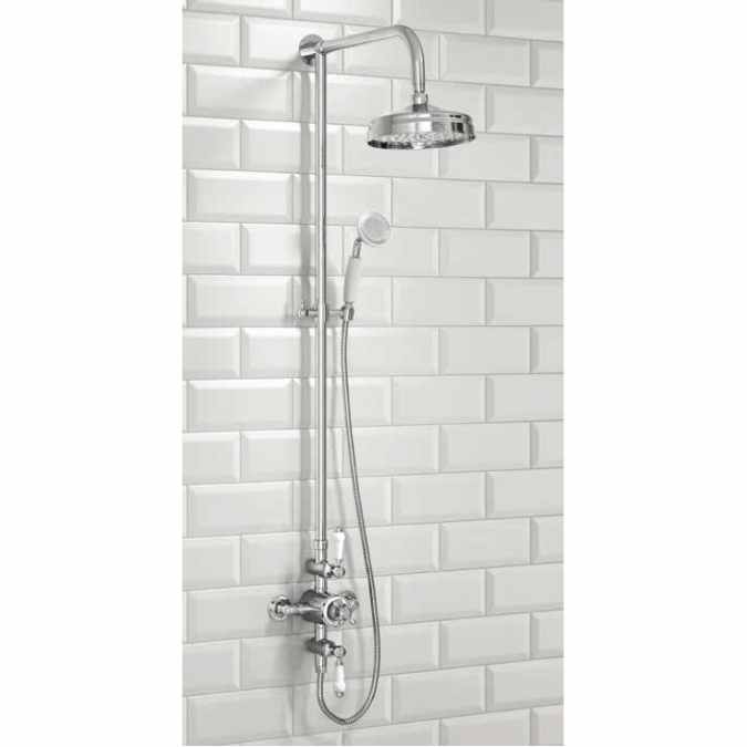 York Traditional Dual Head Exposed Thermostatic Shower Valve