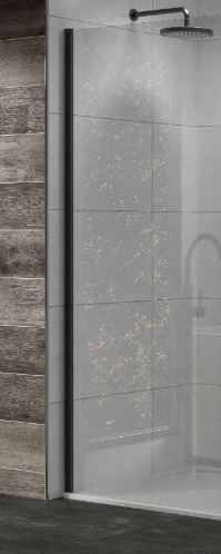 Sommer 1000mm Black Wetroom Glass Panel