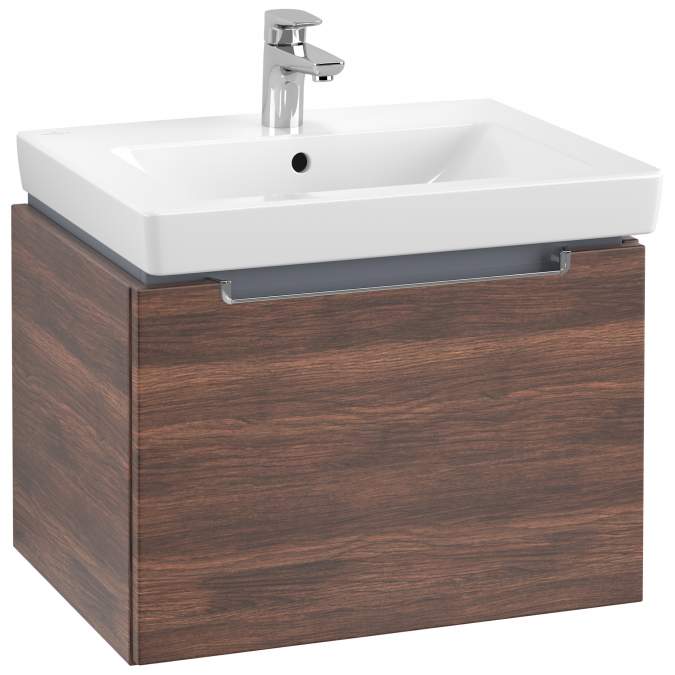 Villeroy & Boch Subway 2.0 587mm Bathroom Vanity Unit 1 Drawer Arizona Oak