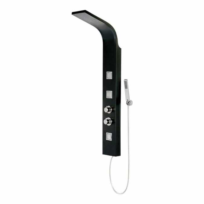 Synergy Alubla Black Shower Tower