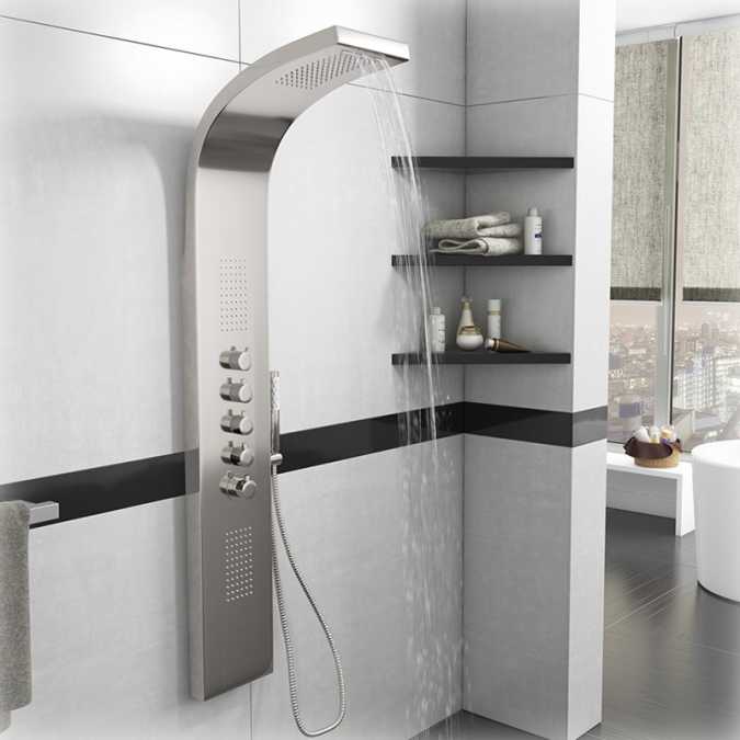 Synergy Stream Steel Waterfall Shower