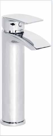 Coll Tall Mono Basin Mixer Tap & Push Waste - Highlife Bathrooms